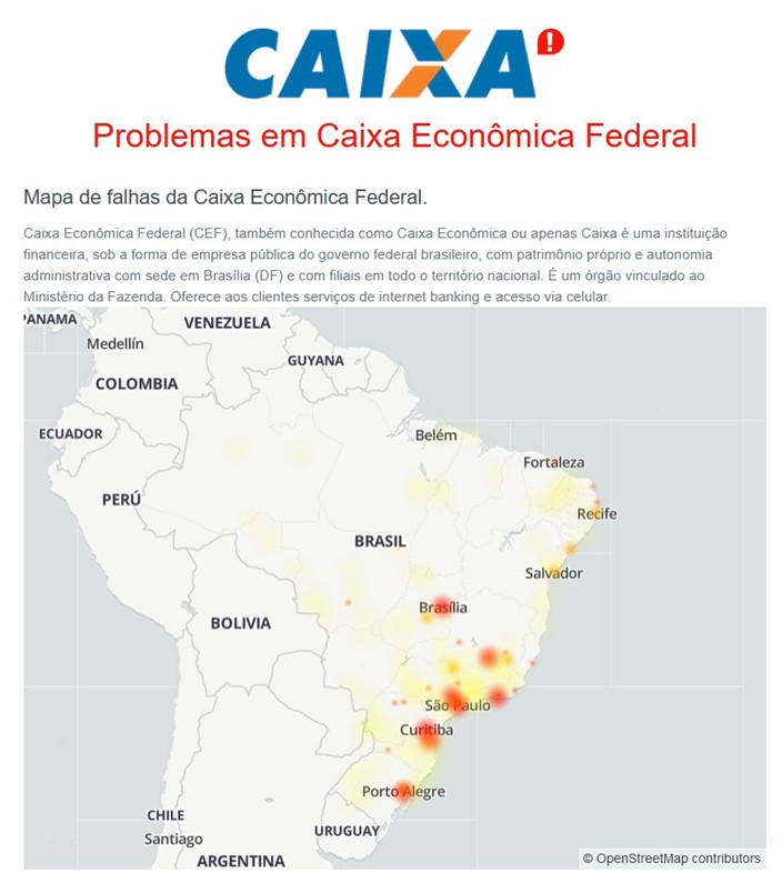 site da caixa fora do ar mega da virada